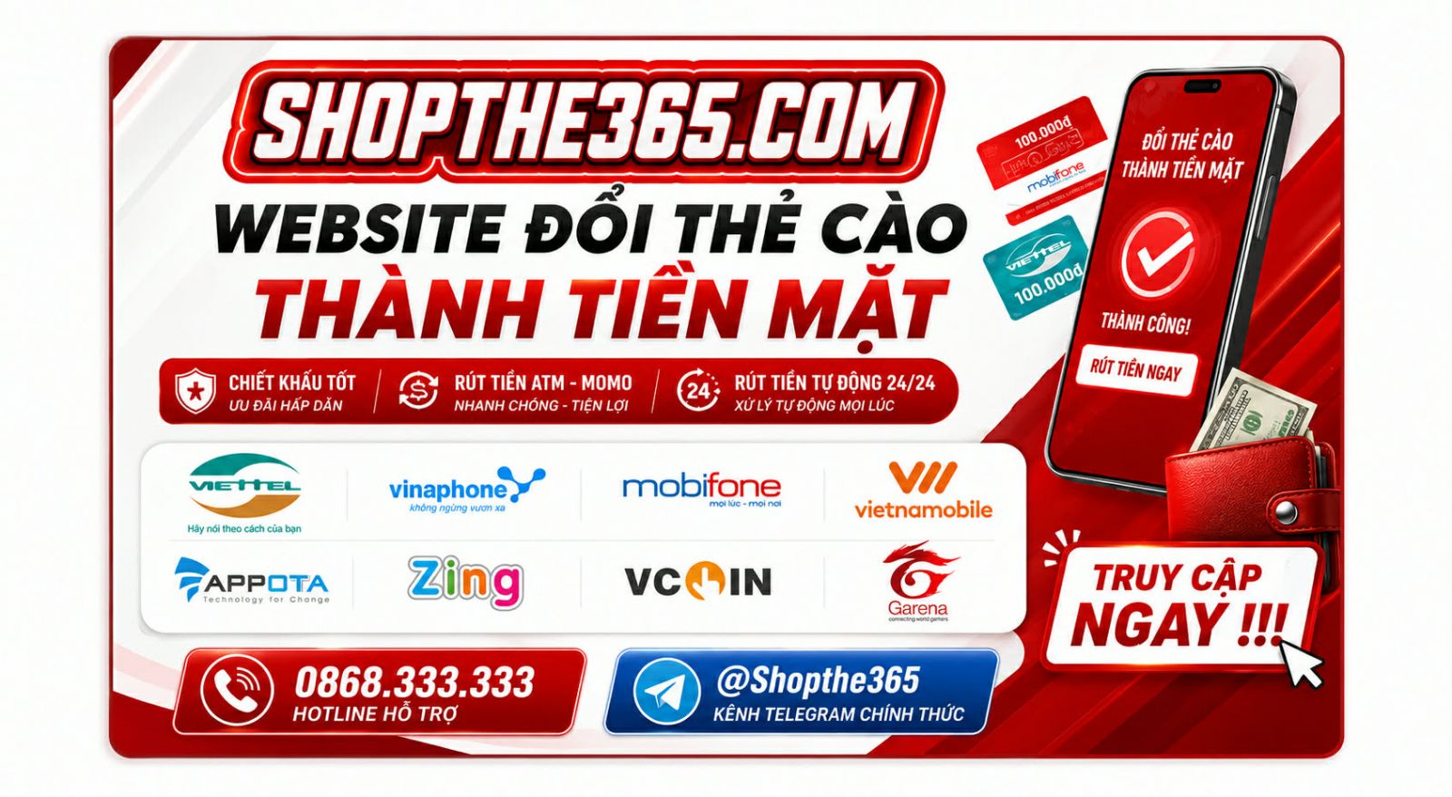 Hướng đẫn huỷ đơn nạp sò chậm tại Shopthe365 về số dư tại web